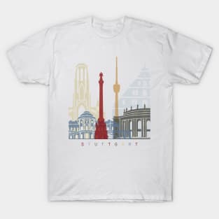Stuttgart skyline poster T-Shirt